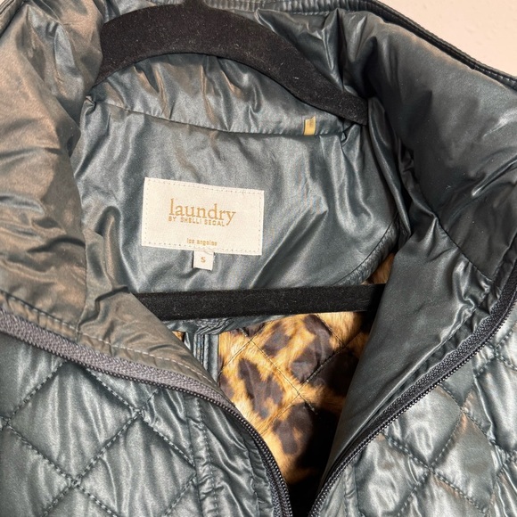 Laundry By Shelli Segal Green Women’s Size Small Diamond Quilted Puffer Jacket - Picture 3 of 6